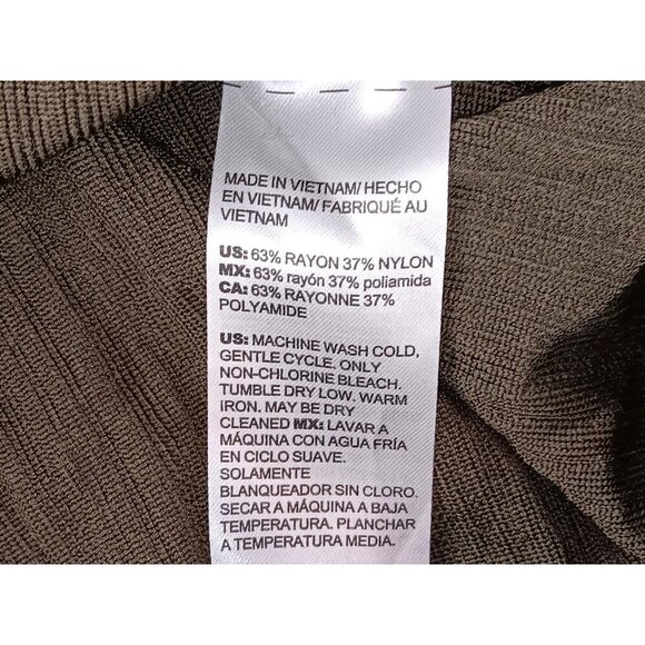 Chico's Cardigan Sweater Olive Green Ribbed Long Sleeve Button Up - Size L - Picture 10 of 11